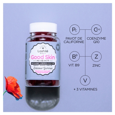 Lashilé Beauty Good Skin Night Sans Sucre 60 Gummies