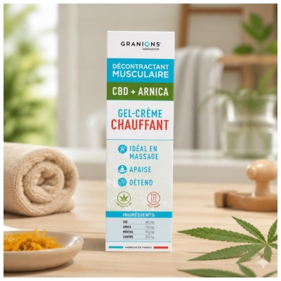 Granions Gel-Crème Chauffant CBD & Arnica 75 ML