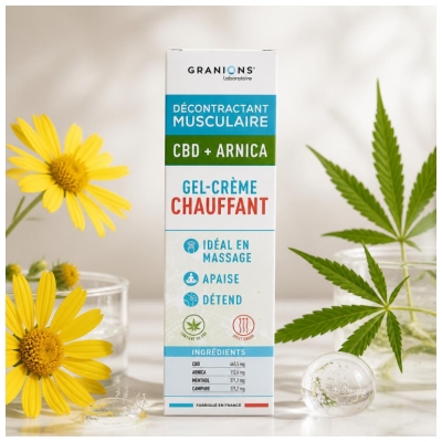 Granions Gel-Crème Chauffant CBD & Arnica 75 ML