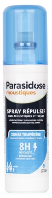 Parasidose Anti-Moustiques et Tiques Spray Des 12 Mois Visage & Corps 100 ml