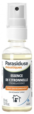 Parasidose Moustiques Essence de Citronnelle Environnement Vaporisateur 30 ml