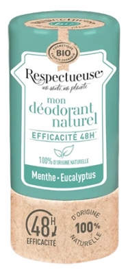 Respectueuse Mon Déodorant Naturel Menthe Eucalyptus 48H Bio 50 g