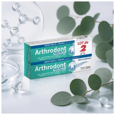 Arthrodont Protect + Gel Dentifrice Quotidien Fluoré Dents & Gencives 2 x 75 ml