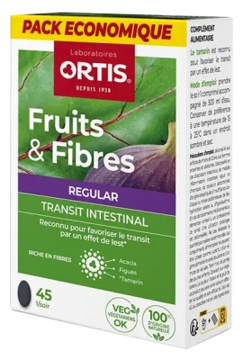 Ortis Fruits&fibres Regular Ecopack 45 Comprimés