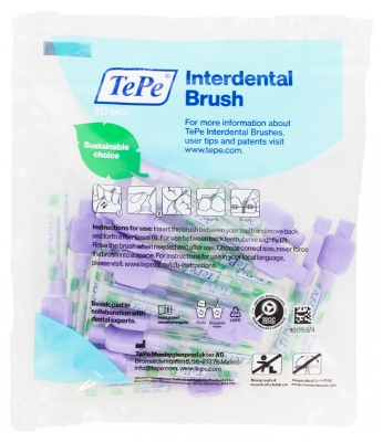 TePe Interdental Brush 20 Brossettes Interdentaires - Taille : 6