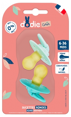 Dodie Gaia Sucettes Rondes 6-36M X2 - Couleur : Vert
