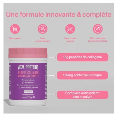 Vital Proteins Beauty Collagen Antioxydant Complex Non Aromatisé 315 g
