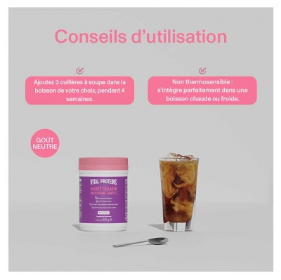 Vital Proteins Beauty Collagen Antioxydant Complex Non Aromatisé 315 g