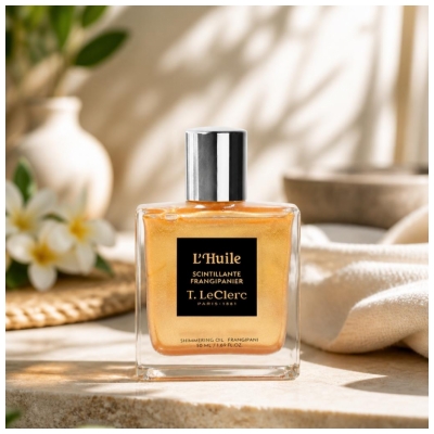 T.Leclerc l'Huile Scintillante Frangipanier Corps & Cheveux 50 ml