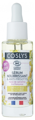 Coslys Sérum Nourrissant & Anti-Frisottis Cheveux Secs ou Texturés Bio 30 ml