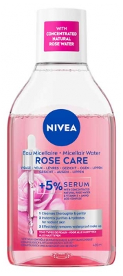 Nivea Eau Micellaire Rose Care Visage Yeux et Lèvres 400 ml