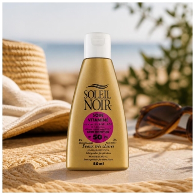 Soleil Noir Soin Vitaminé Haute Protection SPF50 50 ml