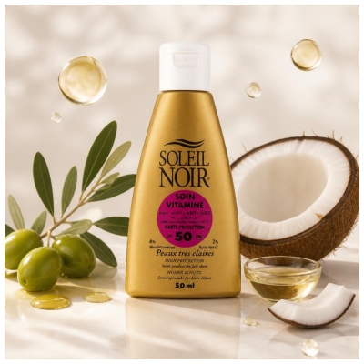 Soleil Noir Soin Vitaminé Haute Protection SPF50 50 ml