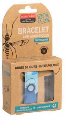 Manouka Kameleo Bracelet Anti-Moustiques + Recharge 6 ml