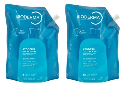 Bioderma Atoderm Gel Douche Éco-Recharge 1 L Lot de 2