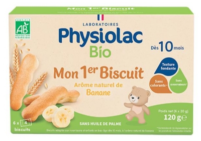Physiolac Bio Mon 1er Biscuit Dès 10 Mois 24 Biscuits (à consommer de préférence avant le 08/10/2026)
