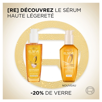 L'Oréal Paris Elseve Huile Extraordinaire Coco Sérum Haute Légèreté Cheveux Fins 100 ml