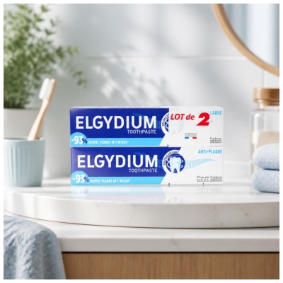 Elgydium Dentifrice Anti Plaque 2 x 75 ml