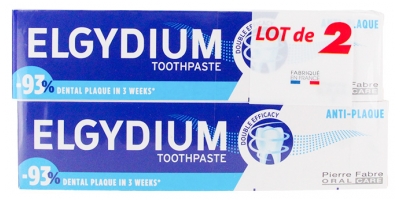 Elgydium Dentifrice Anti Plaque 2 x 75 ml