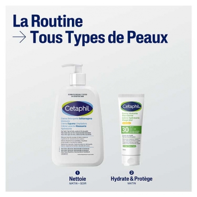 Cetaphil Crème Lavante Moussante Hydratante Toutes Peaux 236 ml