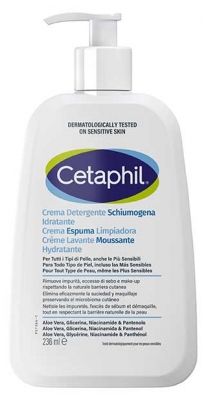 Cetaphil Crème Lavante Moussante Hydratante Toutes Peaux 236 ml