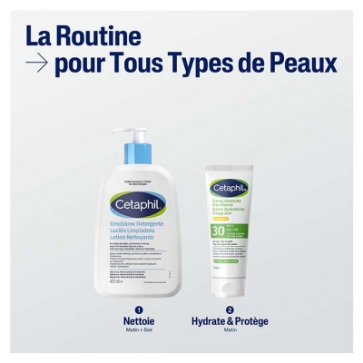Cetaphil Crème Hydratante Visage Jour SPF 30 - Tube 50 ml