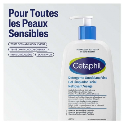 Cetaphil Nettoyant Visage Peaux Sensibles 237 ml
