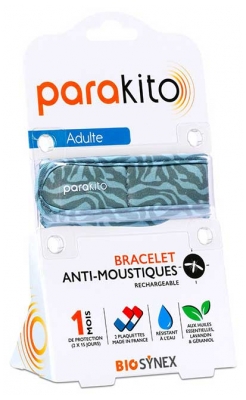 Parakito Anti-Moustiques Bracelet Rechargeable Adulte - Modèle : Graphic Camouflage
