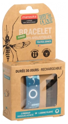 Manouka Bracelet Junior Anti-Moustiques + Recharge 6 ml - Modèle : Princesse