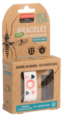 Manouka Bracelet Junior Anti-Moustiques + Recharge 6 ml