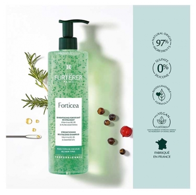 René Furterer Forticéa Shampoing Fortifiant Revitalisant aux Huiles Essentielles 500 ml