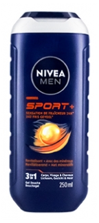 Nivea Men Sport Gel Douche Fraicheur 24H 3en1 Visage Corps et Cheveux 250 ml