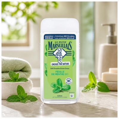 Le Petit Marseillais Gel Douche Extra Doux Feuille de Menthe 300 ml