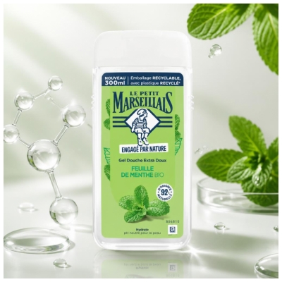 Le Petit Marseillais Gel Douche Extra Doux Feuille de Menthe 300 ml