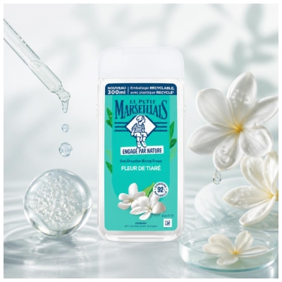 Le Petit Marseillais Gel Douche Hydratant Extra Doux Fleur de Tiaré 300 ml