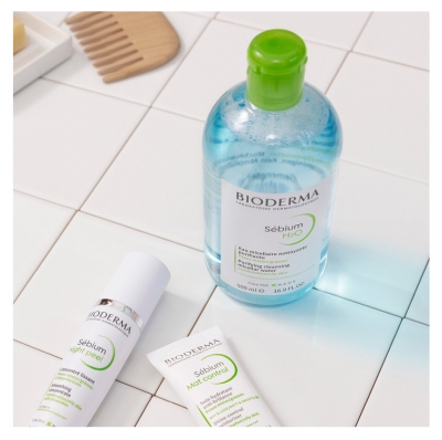 Bioderma Sébium H2O Eau Micellaire Purifiante Peaux Mixtes à Grasses Lot de 2 x 500 ml