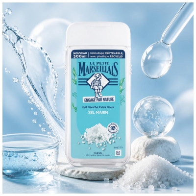 Le Petit Marseillais Gel Douche Hydratant Extra Doux Sel Marin 300 ml