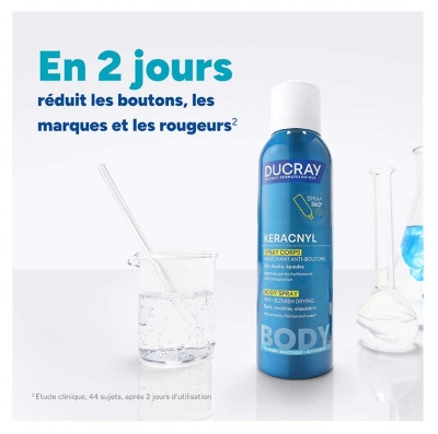 Ducray Keracnyl Spray Corps Asséchant Anti-Boutons Dos Bustes et Épaules 150 ml