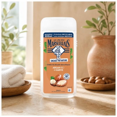 Le Petit Marseillais Crème de Douche Extra Douce Karité & Argan Bio 300 ml