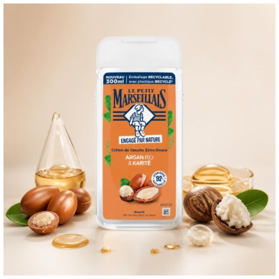 Le Petit Marseillais Crème de Douche Extra Douce Karité & Argan Bio 300 ml
