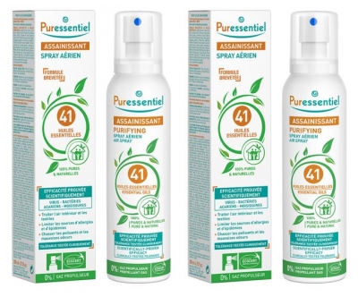 Assainissant Spray Aérien aux Huiles Essentielles - Lot de 2 x 150 ml