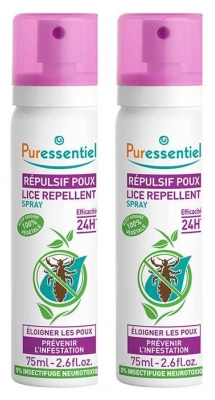 Puressentiel Spray Répulsif Poux 2 x 75 ml