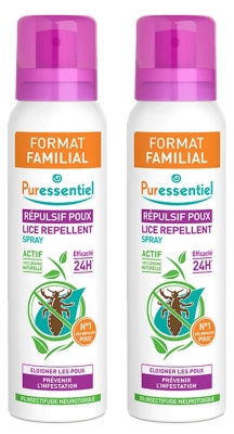 Spray Répulsif Poux Bio Puressentiel - Lot de 2 x 200 ml