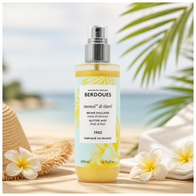 Berdoues Brume Pailleté Corps et Cheveux Monoï & Tiaré 200 ml