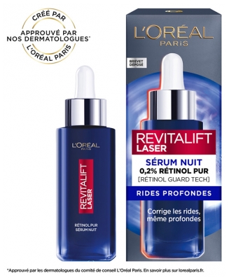 L'Oréal Paris Revitalift Laser Sérum Nuit 0.2% Rétinol Pur Rides Profondes 30 ml