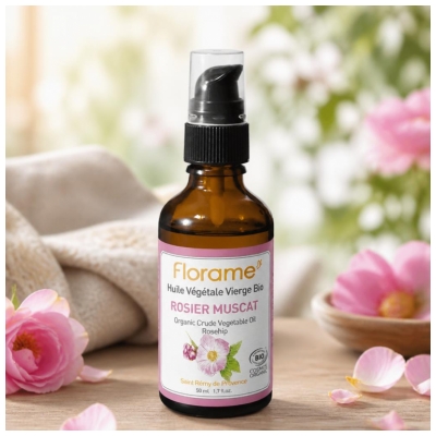 Florame Huile Végétale Vierge de Rosier Muscat Bio 50 ml