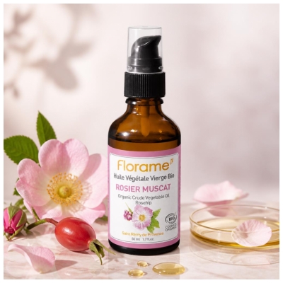Florame Huile Végétale Vierge de Rosier Muscat Bio 50 ml