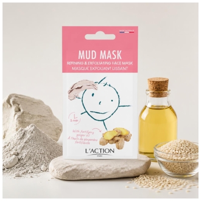L'Action Paris Mud Mask Masque Exfoliant Lissant 15 g