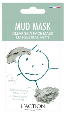 L'Action Paris Mud Masque Masque Peau Nette 15 g