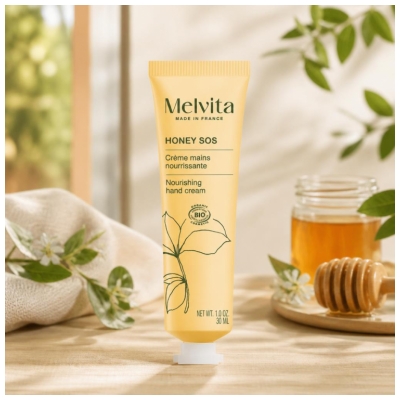 Melvita Honey SOS Crème Mains Nourrissante au Miel Bio 30 ml